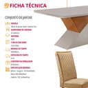 Ver imagem 7 de Mesa de Jantar Aster 180cm Tampo MDF e Vidro Canto Copo com 6 Cadeiras Lira Moderna