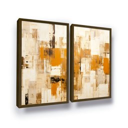 Kit Quadro Grande com Moldura Abstrato Hall Sala - 1