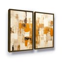 Ver imagem 1 de Kit Quadro Grande com Moldura Abstrato Hall Sala