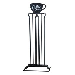 Porta capsulas Cool Black de cafe em metal L15,5xP10xA39,5cm cor preta - 1