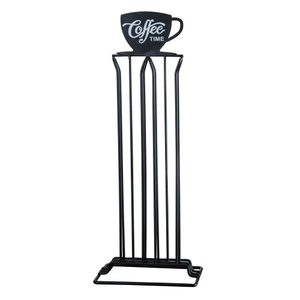 Porta capsulas Cool Black de cafe em metal L15,5xP10xA39,5cm cor preta
