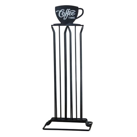 Porta capsulas Cool Black de cafe em metal L15,5xP10xA39,5cm cor preta