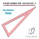 Ver imagem 1 de Esquadro de Alfaiate 1 Madeira Rosa 3mm Thalita Costura