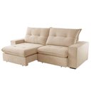 Ver imagem 2 de Sofá Athenas Linho 02 Módulos 80 Cm B25cm Meu Sofá Online A294 Linho Creme