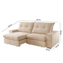 Ver imagem 6 de Sofá Athenas Linho 02 Módulos 80 Cm B25cm Meu Sofá Online A294 Linho Creme