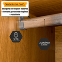 Ver mais imagens de Guarda-Roupa 6 Portas com Espelho com 5 Gavetas Internas 1 com Divisória e Maleiro Estrela Marrom/Cinamomo/Off White