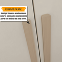 Ver imagem 5 de Guarda-Roupa 6 Portas com Espelho com 5 Gavetas Internas 1 com Divisória e Maleiro Estrela Marrom/Cinamomo/Off White