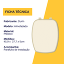 Ver imagem 3 de Assento Tampa para Vaso Sanitário Almofadado Compatível Prímula Cor Bege Biscuit Durín