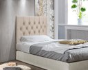 Ver imagem 1 de Cabeceira Painel Cama Box Solteiro 90 Cm Capitonê Suspensa - Areia Suede