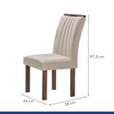 Ver imagem 3 de Mesa Kyra 170CMX90CM 6 Cadeiras Arizona Tampo Smart Plus Vidro Off White