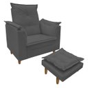 Ver imagem 1 de Poltrona de Amamentação com Puff Isabella Luxo bellamado:cinza