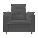 Ver imagem 2 de Poltrona de Amamentação com Puff Isabella Luxo bellamado:cinza