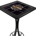 Ver imagem 2 de Cj Mesa Madeira Azulejo 60x60cm - Bistrô Fixa 98cm + 3 Banquetas 73 - Preta - Harley Davidson Genuin