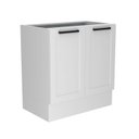 Ver imagem 2 de Balcão sem Tampo e com Rodapé Cozinha 2 Portas 1 Prateleira 80cm TM4302 MDF Grazi Branco