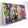 Quadro Pitura Colorida Elefante 120x80 Cm Tecido Canvas - 2