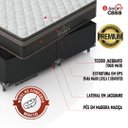 Ver imagem 3 de Cama Box Queen Bipartido + Colchão Paris Molas Ensacadas Pocket - 61x158x198cm - E-shop Casa - Couro