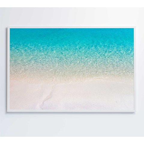 Quadro Mar Claro - 120x80 Cm - Vidro Impresso