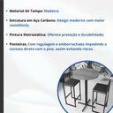 Ver imagem 3 de Conjunto Mesa Alta Bar Bistrô Redonda Imbuia 2 Banquetas Confort Estofado Don Castro