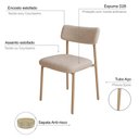Ver imagem 4 de Conjunto 4 Cadeiras de Jantar Mila Tecido Confy Est.Champ