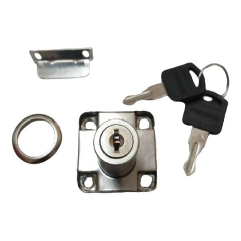 Fechadura Tambor Curto para Gavetas e Móveis 17x22mm