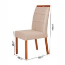 Ver imagem 4 de Conjunto Mesa Viena com 4 Cadeiras Madeira Maciça, Detalhe em Botonê e Estofada Espresso Moveis