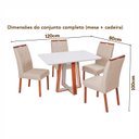 Ver imagem 3 de Conjunto Mesa Viena com 4 Cadeiras Madeira Maciça, Detalhe em Botonê e Estofada Espresso Moveis