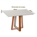 Ver imagem 6 de Conjunto Mesa Viena com 4 Cadeiras Madeira Maciça, Detalhe em Botonê e Estofada Espresso Moveis
