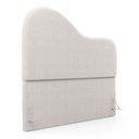 Ver imagem 1 de Cabeceira Orgânica Cama Box Queen Size Sea 160cm com Frame Bouclé Off White - Abmaza