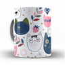 Caneca Gatinhos Gatos Porcelana Presente Amantes de Gatos - 3