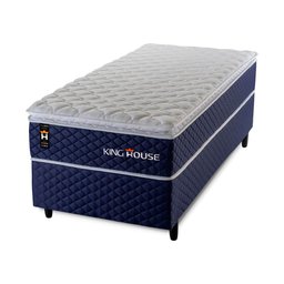 Cama Box Solteirão Lagras com Colchão Molas Ensacadas 96x203x60 Azul - 3