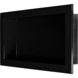 Nicho Banheiro Embutir de Mármore Sintético Preto 30x50 Quanta Compositos Nicho de Embutir 30x50 sem - 1