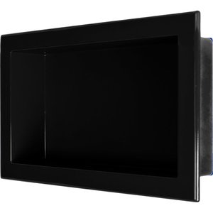 Nicho Banheiro Embutir de Mármore Sintético Preto 30x50 Quanta Compositos Nicho de Embutir 30x50 sem