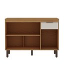 Ver imagem 4 de Balcão 120cm 3PTS 1GAV Madalena Cinamomo/Off White com Tampo