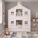 Ver imagem 1 de Treliche Infantil Casinha Dos Sonhos com Fechamento Inferior Madeira Maciça Branco Megamobília