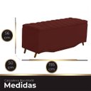 Ver imagem 2 de Calçadeira Baú King Size Estofada Maitê Veludo Marsala