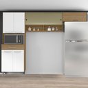 Ver imagem 1 de Cozinha Compacta Viena 7 Portas 1 Gaveta Carvalho/branco - Poliman Móveis