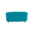 Ver imagem 6 de Namoradeira Sofá Feijão Cancún 150cm Orgânica Suede Azul Turquesa