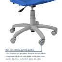 Ver imagem 5 de Kit 4 Cadeiras de Escritório Base Giratória Elo Azul/Cinza