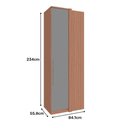 Ver imagem 5 de Guarda Roupa 1 Porta Correr para Canto Reto 841mm Setiba Plus Rimo Carvalho/fendi