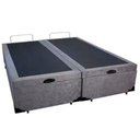 Ver imagem 4 de Cama Box Baú Queen Bipartido Suede Cinza 42x158x198