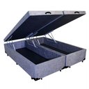 Ver imagem 1 de Cama Box Baú Queen Bipartido Suede Cinza 42x158x198