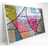 Quadro Vitral Geométrico Colorido Medidas 60x40 Cm Impressão Vidro Acrílico - 1