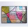 Quadro Vitral Geométrico Colorido Medidas 60x40 Cm Impressão Vidro Acrílico - 5