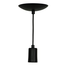 Lustre Pendente Tubo Cilindro Alumínio Preto Fio 120cm - 2