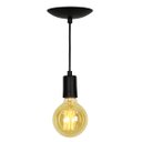 Ver imagem 1 de Lustre Pendente Tubo Cilindro Alumínio Preto Fio 120cm