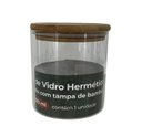 Ver imagem 4 de Kit 3 Potes de Vidro Hermético Redondo com Tampa de Bambu 800 Ml