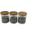 Ver imagem 1 de Kit 3 Potes de Vidro Hermético Redondo com Tampa de Bambu 800 Ml