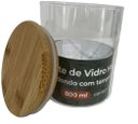 Ver imagem 2 de Kit 3 Potes de Vidro Hermético Redondo com Tampa de Bambu 800 Ml