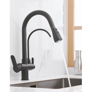 Torneira Cozinha Churrasqueira Cuba C/ Filtro Preto Fosco