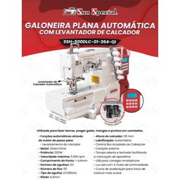 Galoneira Plana com Levantador de Calcador- sem Corte-110v - 12